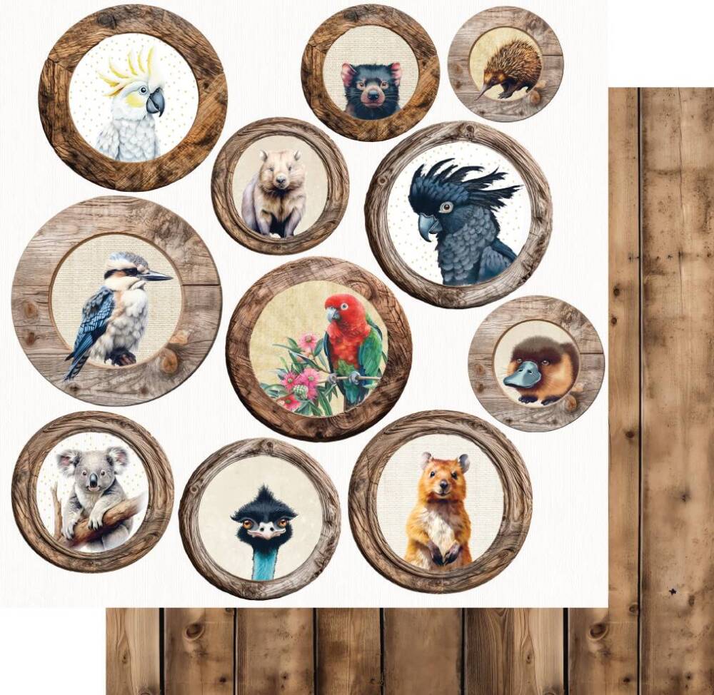 Uniquely Creative - 12x12 Paper - Echoes of the Outback - Timber & Trim