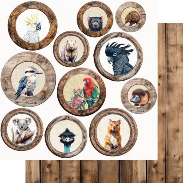 Uniquely Creative - 12x12 Paper - Echoes of the Outback - Timber & Trim