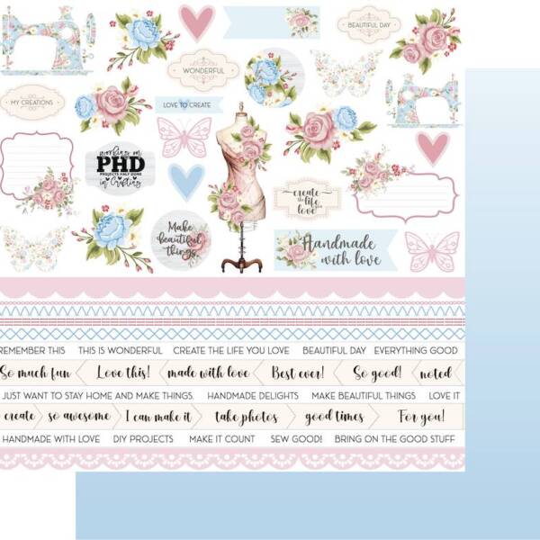 Uniquely Creative - 12x12 Paper - Patchwork Roses - Layer Cake