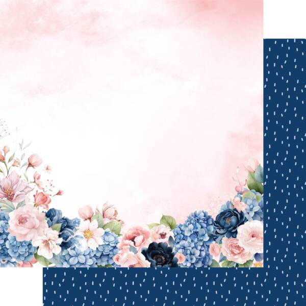 Uniquely Creative - 12x12 Paper - Indigo Bloom - Blushing