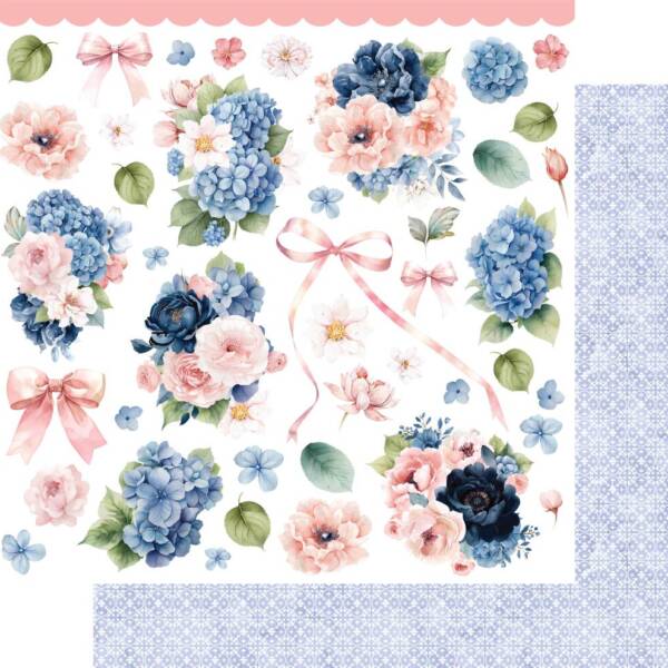 Uniquely Creative - 12x12 Paper - Indigo Bloom - Hydrangea
