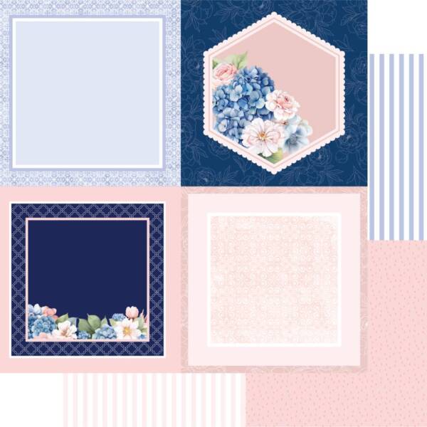 Uniquely Creative - 12x12 Paper - Indigo Bloom - Softly
