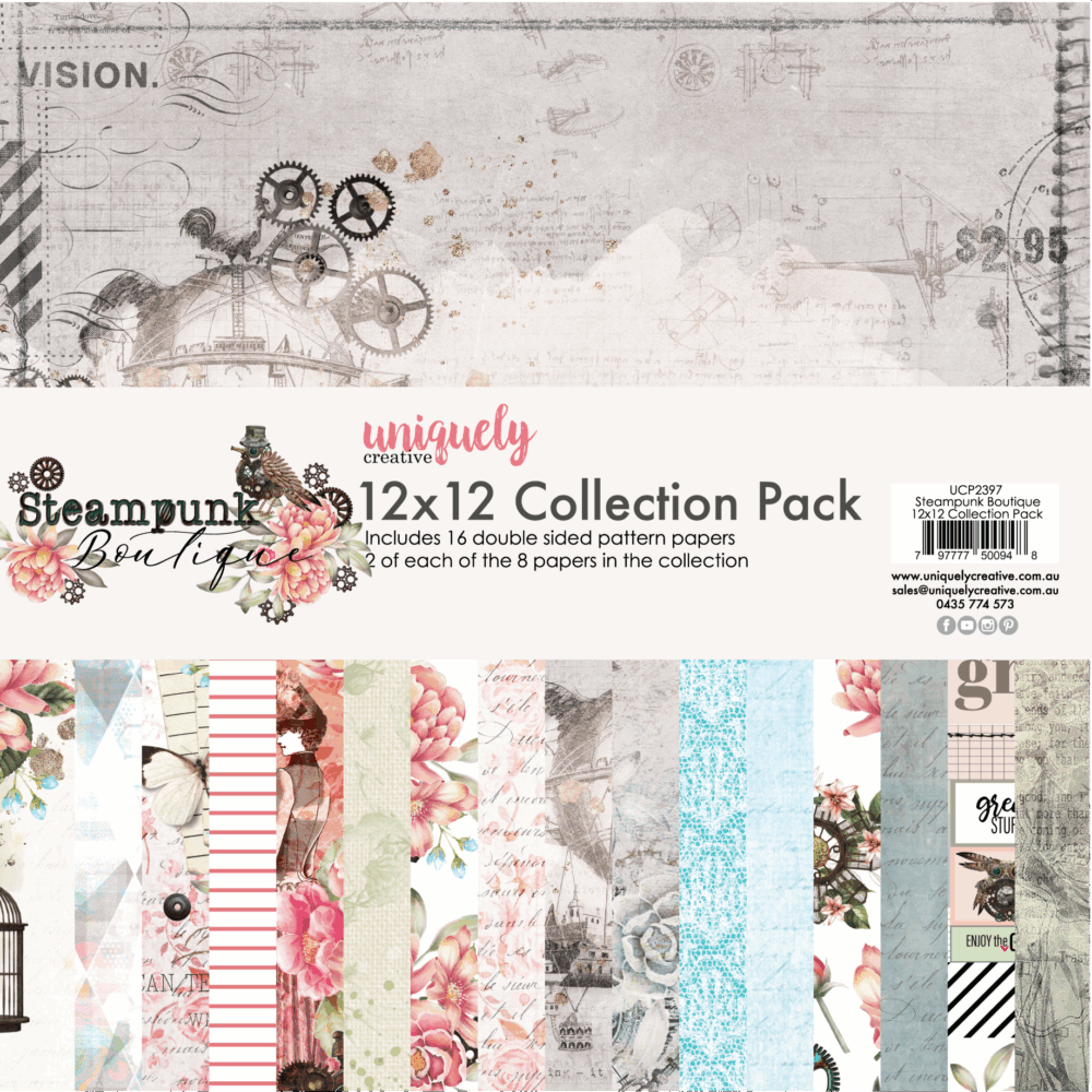 Uniquely Creative - 12x12 Collection Pack - Steampunk Boutique