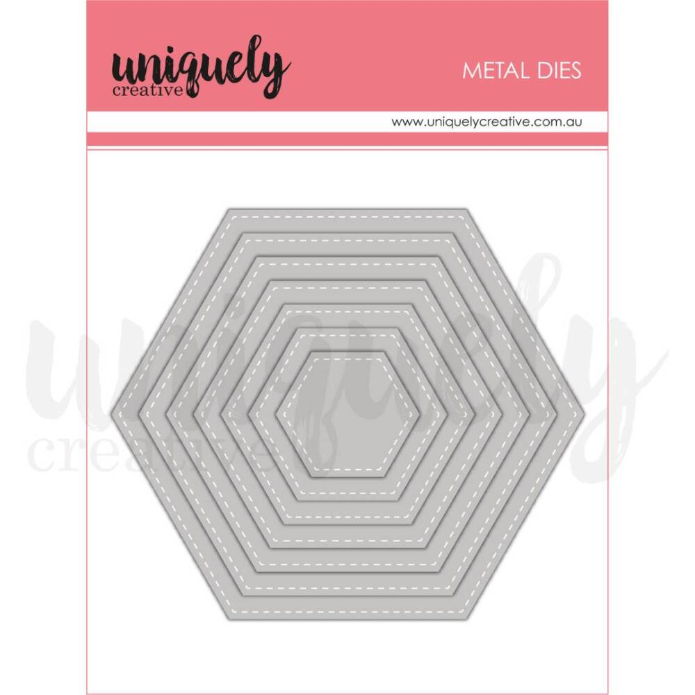 Uniquely Creative - Metal Die - Nesting - Stitched - Hexagons