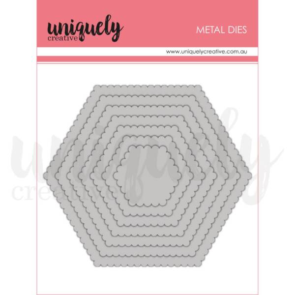 Uniquely Creative - Metal Die - Nesting - Scalloped - Hexagons