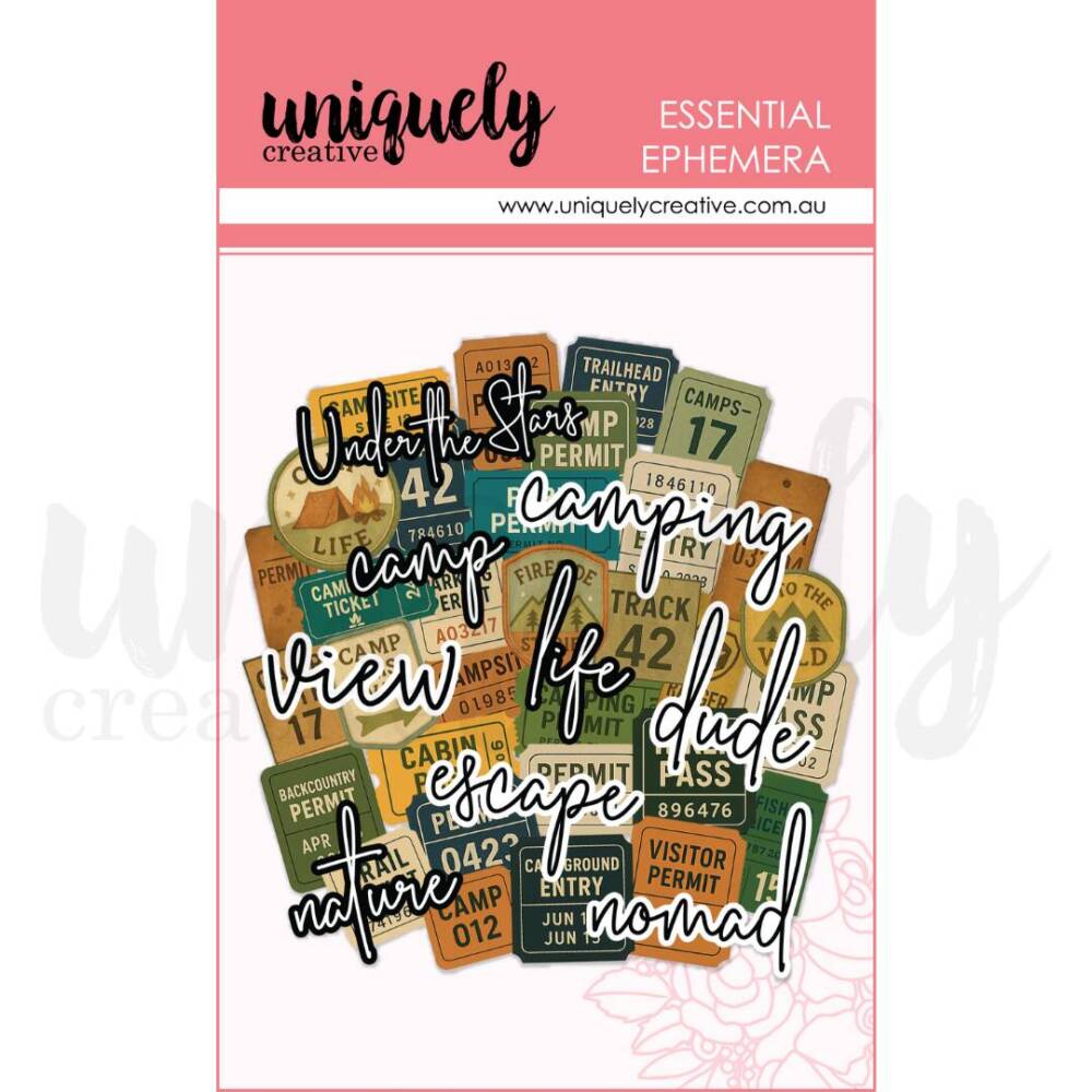 Uniquely Creative - Essential Ephemera - Camping Tickets & Titles