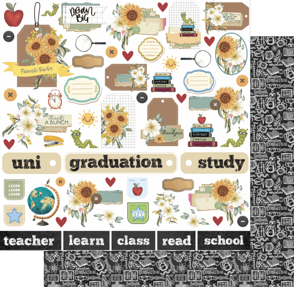 Uniquely Creative - 12x12 Paper - Class in Session - Teacher Appreciation