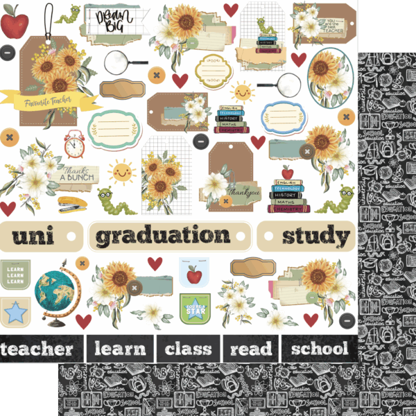 Uniquely Creative - 12x12 Paper - Class in Session - Teacher Appreciation