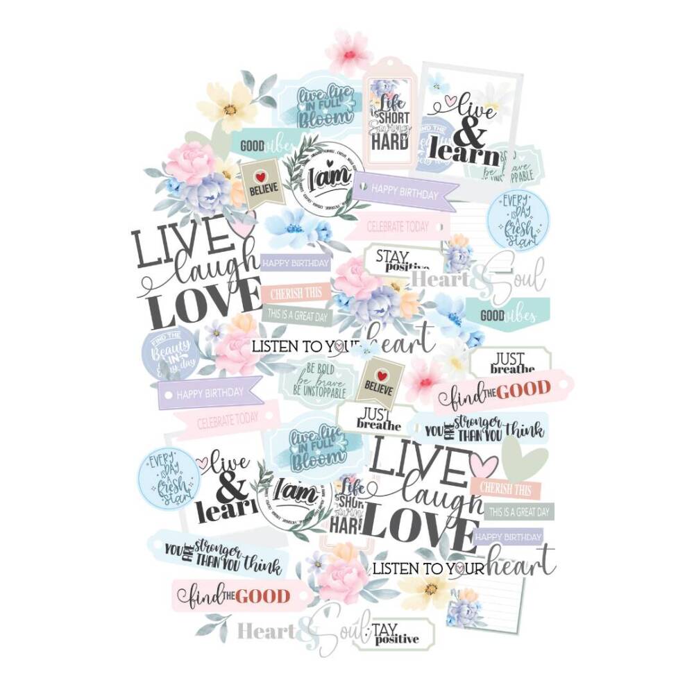 Uniquely Creative Heart & Soul Creative Cuts – Pre-Cut Ephemera Pack