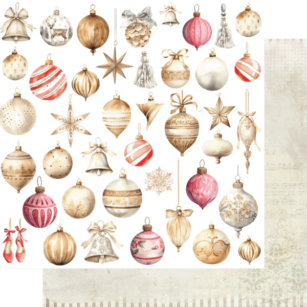 Uniquely Creative - 12x12 Paper - Home for Christmas - Vintage Bauble