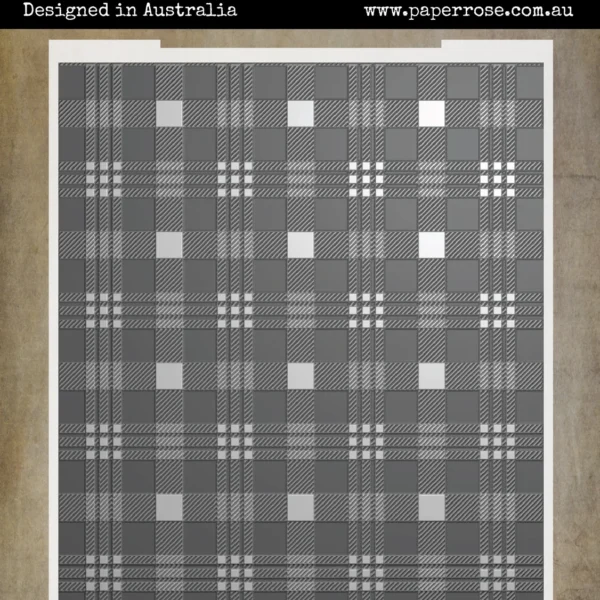 Paper Rose Winter Plaid 3D Embossing Folder featuring detailed plaid texture for papercraft and cardmaking