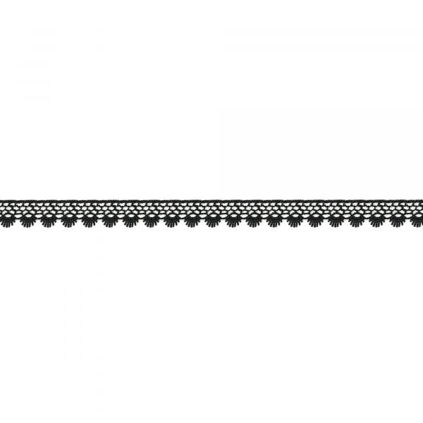 Black guipure lace trim 15 mm wide for scrapbooking and sewing projects