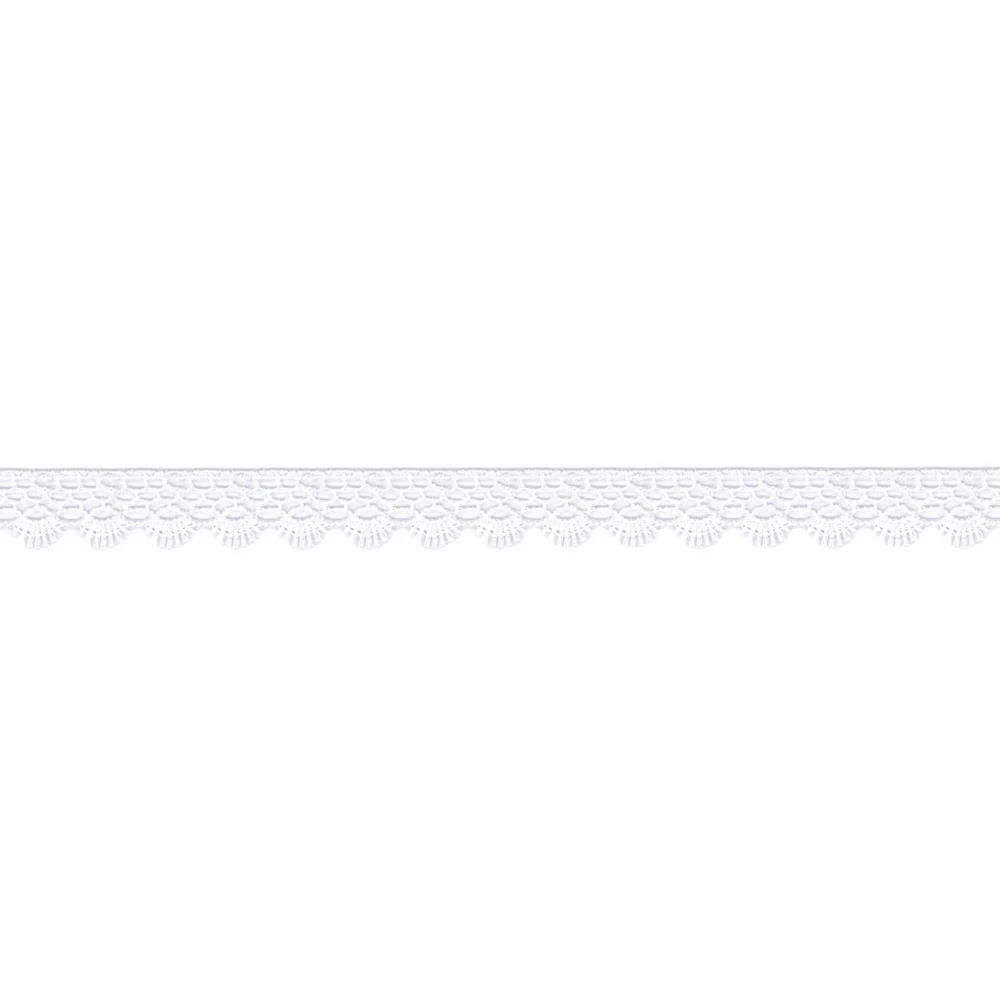White guipure lace trim 15 mm wide for papercraft and decorative sewing projects