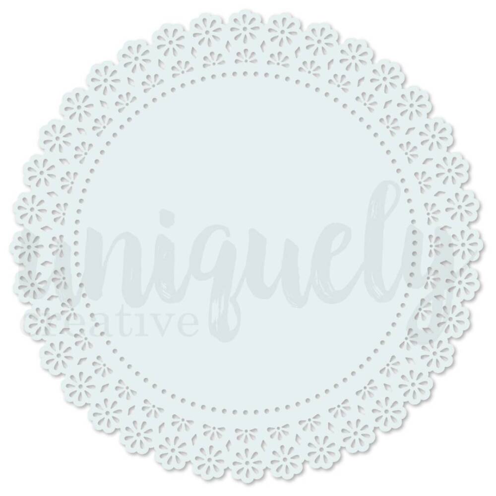 Uniquely Creative Light Blue Lacey Circle – Decorative Base Layer