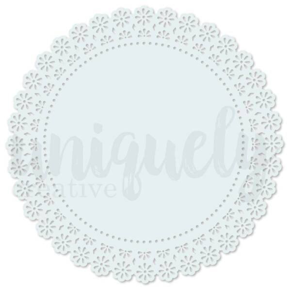 Uniquely Creative Light Blue Lacey Circle – Decorative Base Layer