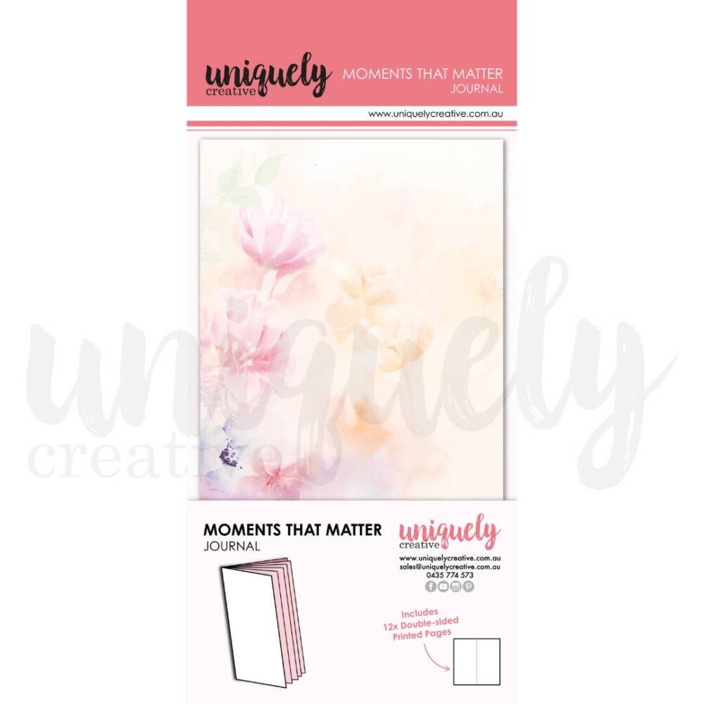 Uniquely Creative Moments That Matter Journal with 12 Double-Sided Printed Pages