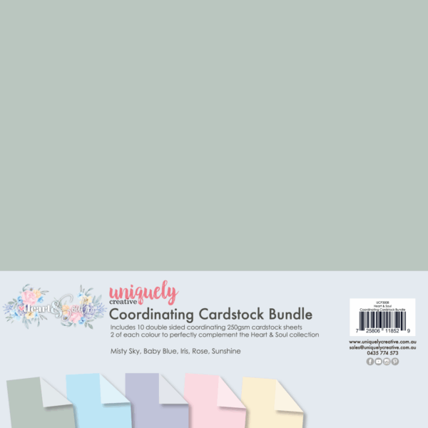 Uniquely Creative Heart & Soul Coordinating Cardstock Bundle – 10 Double-Sided Pastel Sheets