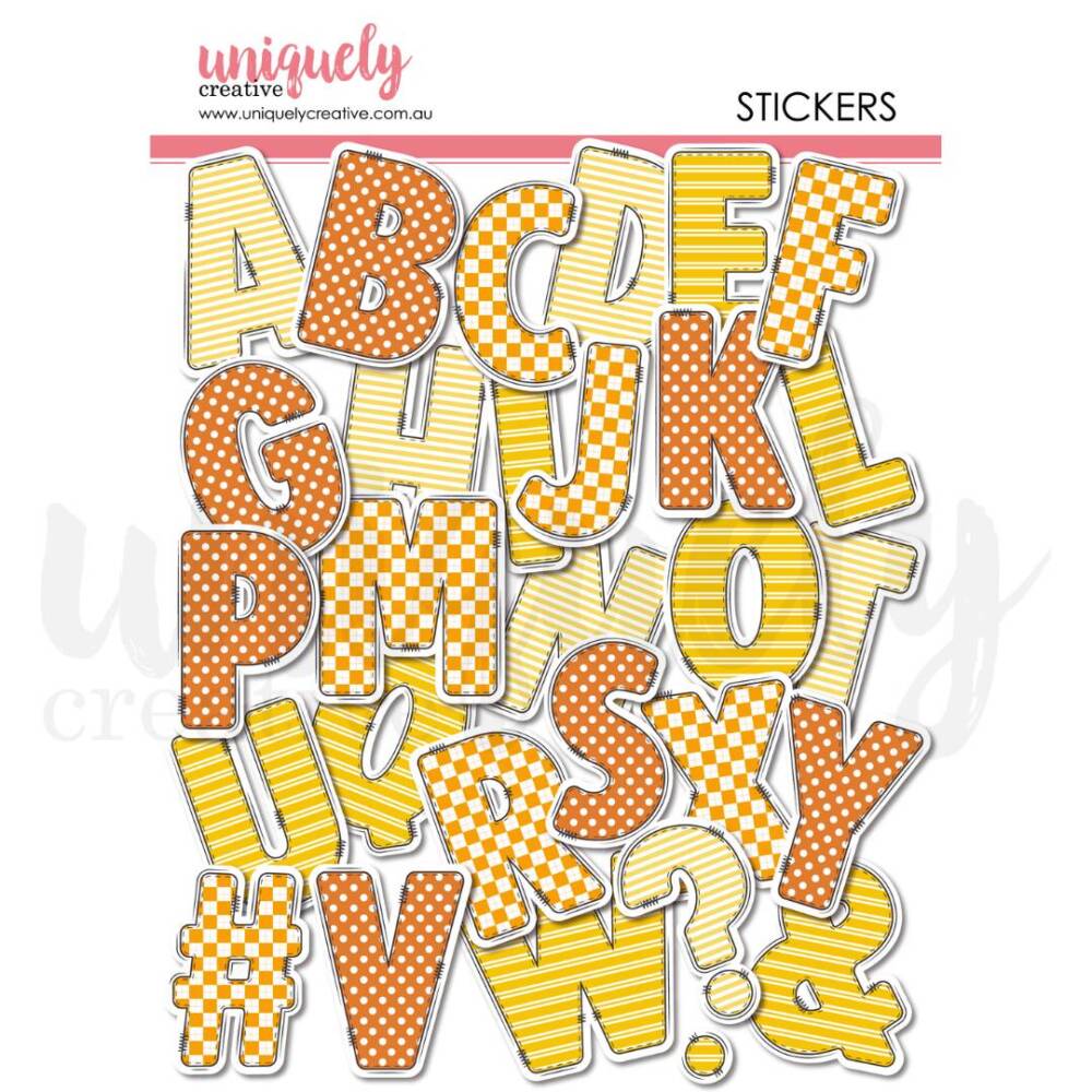 Uniquely Creative – Written in the Stars – Chipboard Alpha Stickers