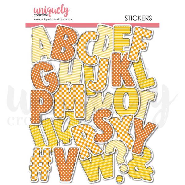 Uniquely Creative – Written in the Stars – Chipboard Alpha Stickers