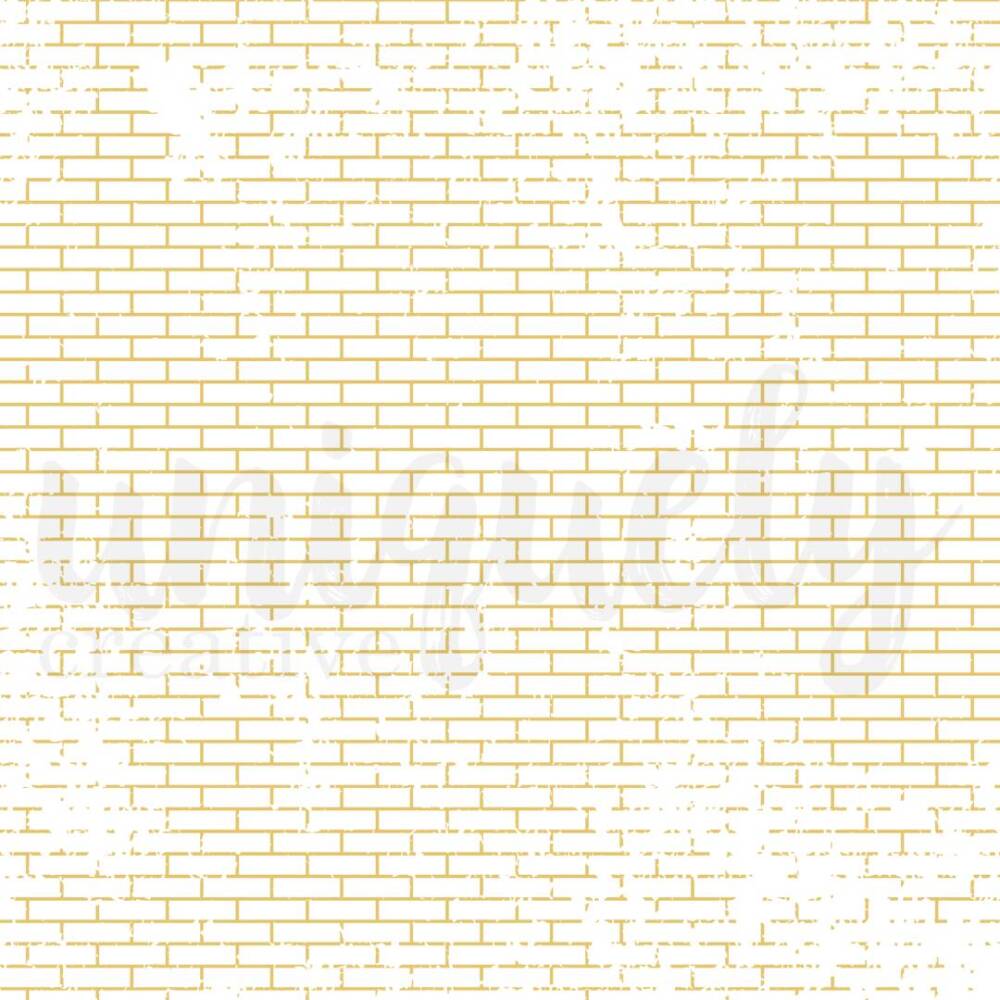 Transparent acetate sheet featuring a subtle gold foil brick pattern arranged in horizontal rows, designed for layering and background effects in papercraft and card making projects.
