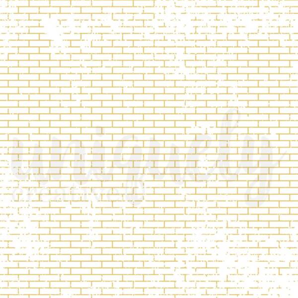 Transparent acetate sheet featuring a subtle gold foil brick pattern arranged in horizontal rows, designed for layering and background effects in papercraft and card making projects.