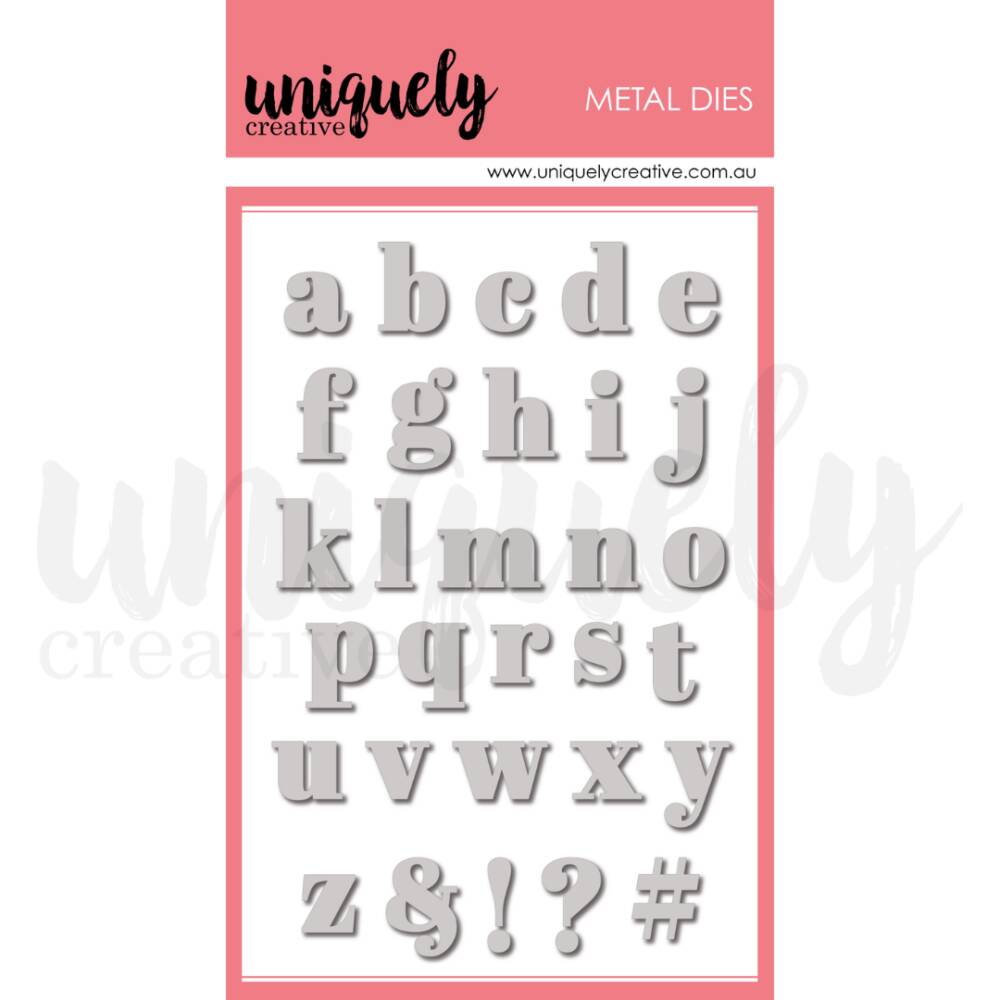 Uniquely Creative - Metal Die - Serif Lowercase Alpha