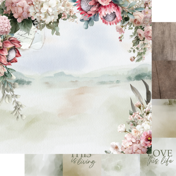 Uniquely Creative - 12x12 Paper - Paperbark Blooms - Folded Stories