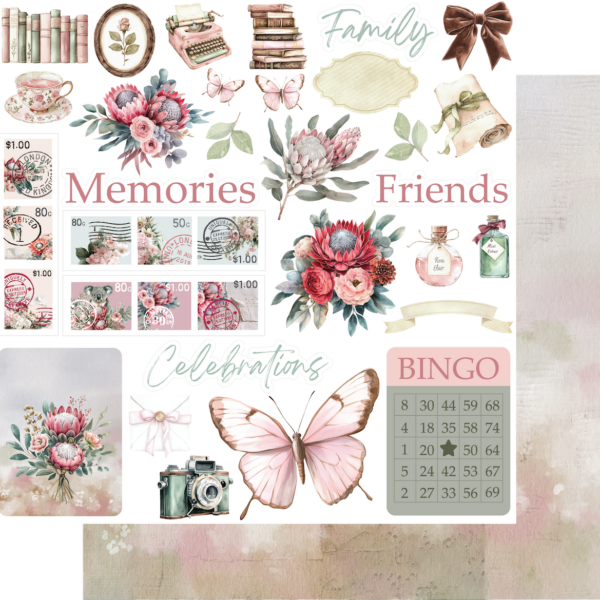 Uniquely Creative - 12x12 Paper - Paperbark Blooms - Open Dreams