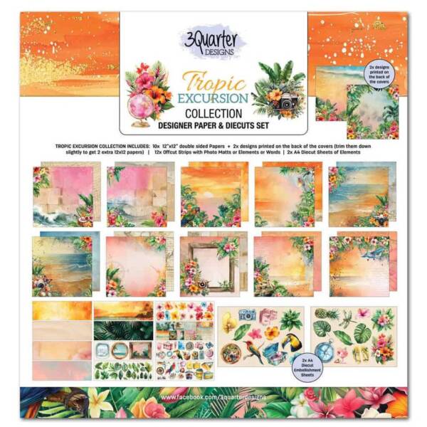 3Quarter Designs - 12" x 12" Paper Pack - Tropic Excursion