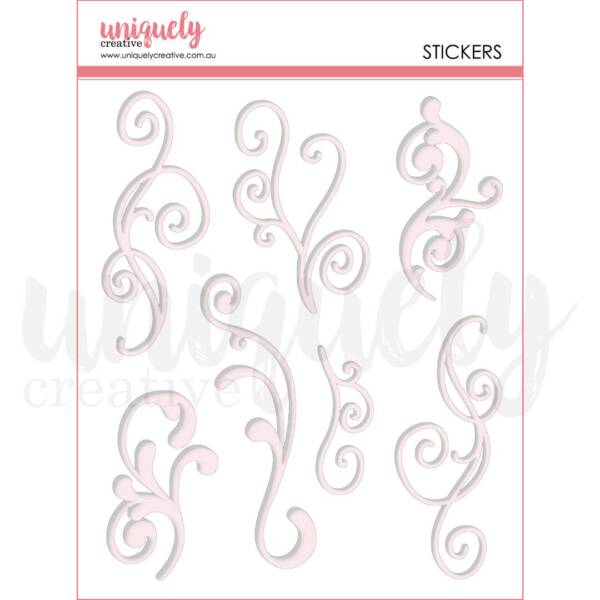 Uniquely Creative - Puffy Stickers -  Flourish - Green