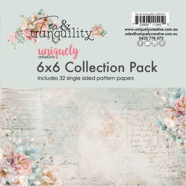 Uniquely Creative – 6×6 Collection Pack – Tea & Tranquility
