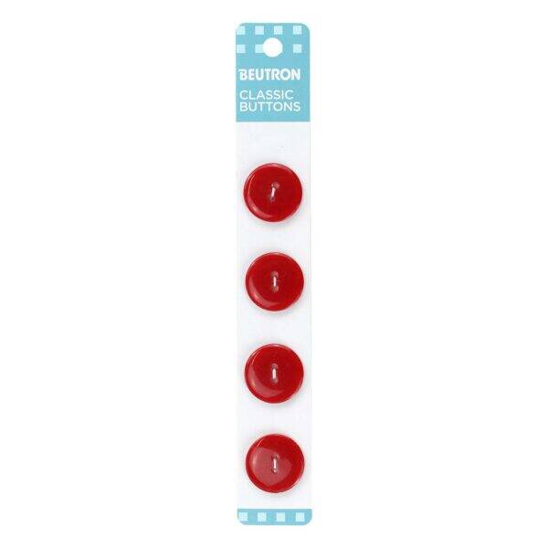 Beutron - Classic Buttons - 18mm Red