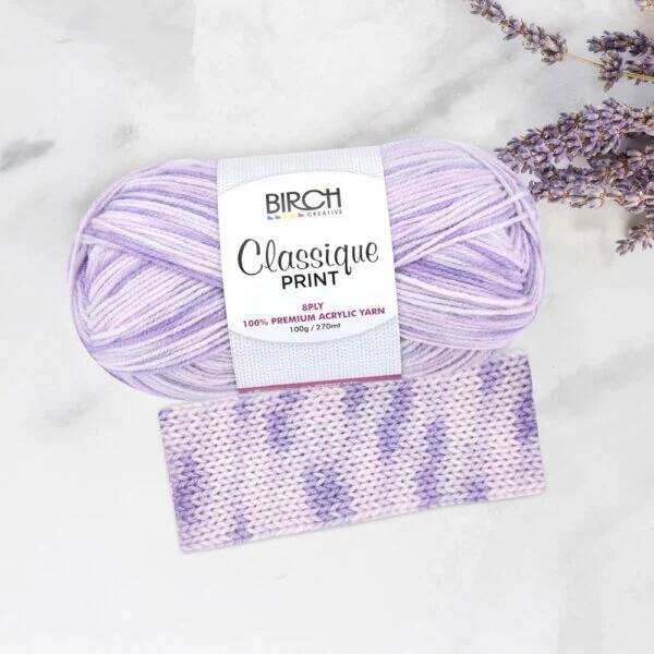 Birch Classique Print 8 ply - 22 Soft Lilac