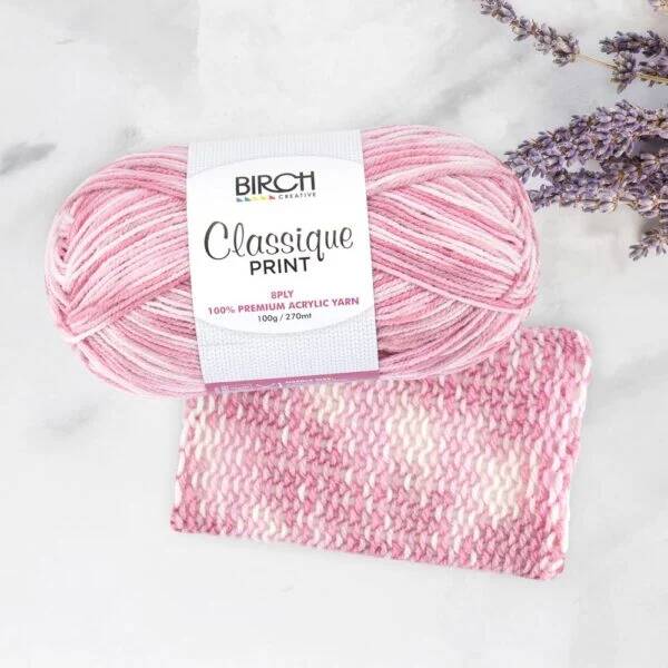 Birch Classique Print 8 ply - 24 Rose Blush