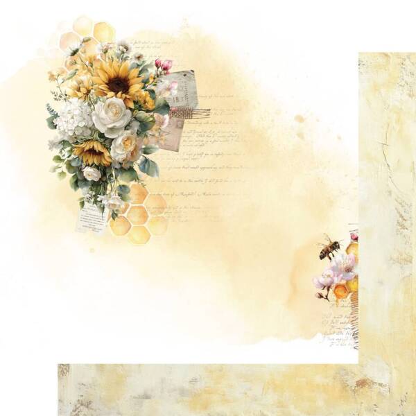 Uniquely Creative -12x12 Paper - Sweet As Honey - Honeycomb