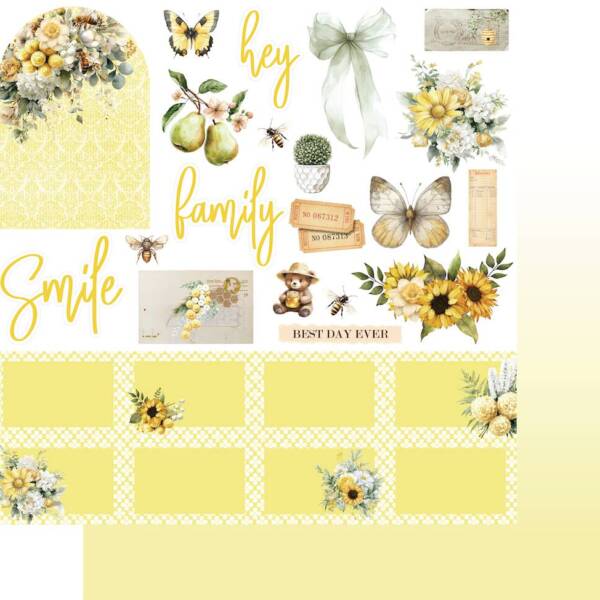 Uniquely Creative -12x12 Paper - Sweet As Honey - The Sweet Life