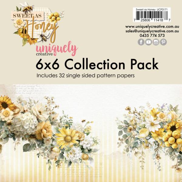 Uniquely Creative – 6×6 Collection Pack –  Sweet As Honey