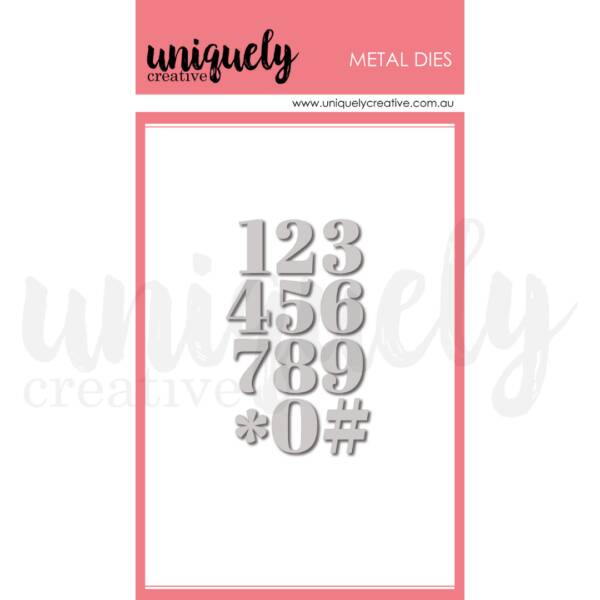 Uniquely Creative - Metal Die - Serif Number Die