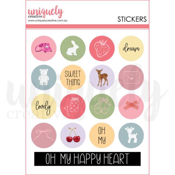 Uniquely Creative - Little Happy Things Chipboard Stickers
