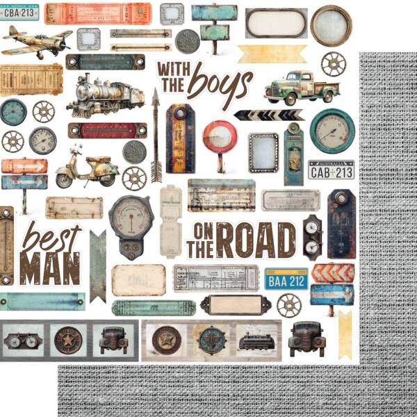 Uniquely Creative -12x12 Paper - Wings & Wheels - Speed Limit