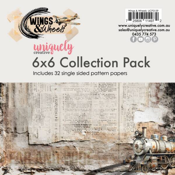 Uniquely Creative – 6×6 Collection Pack –  Wings & Wheels